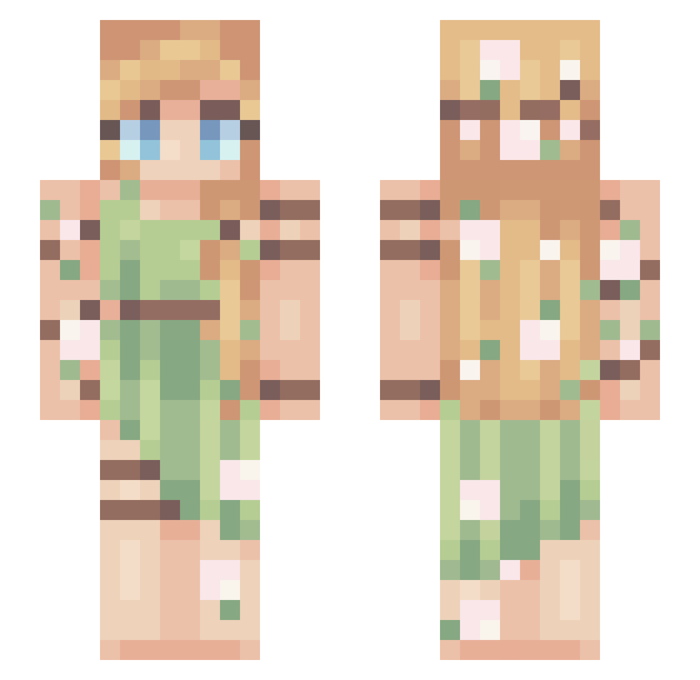 Kubitothepro Minecraft skin, front and back view