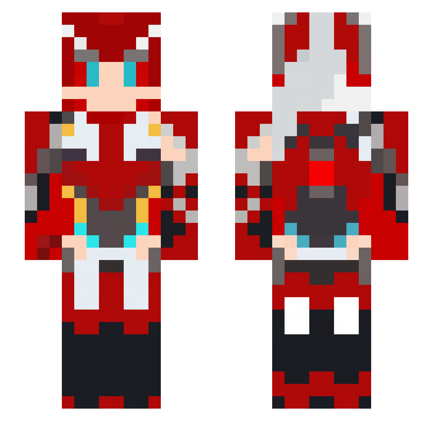 Lernaia_ Minecraft skin, front and back view