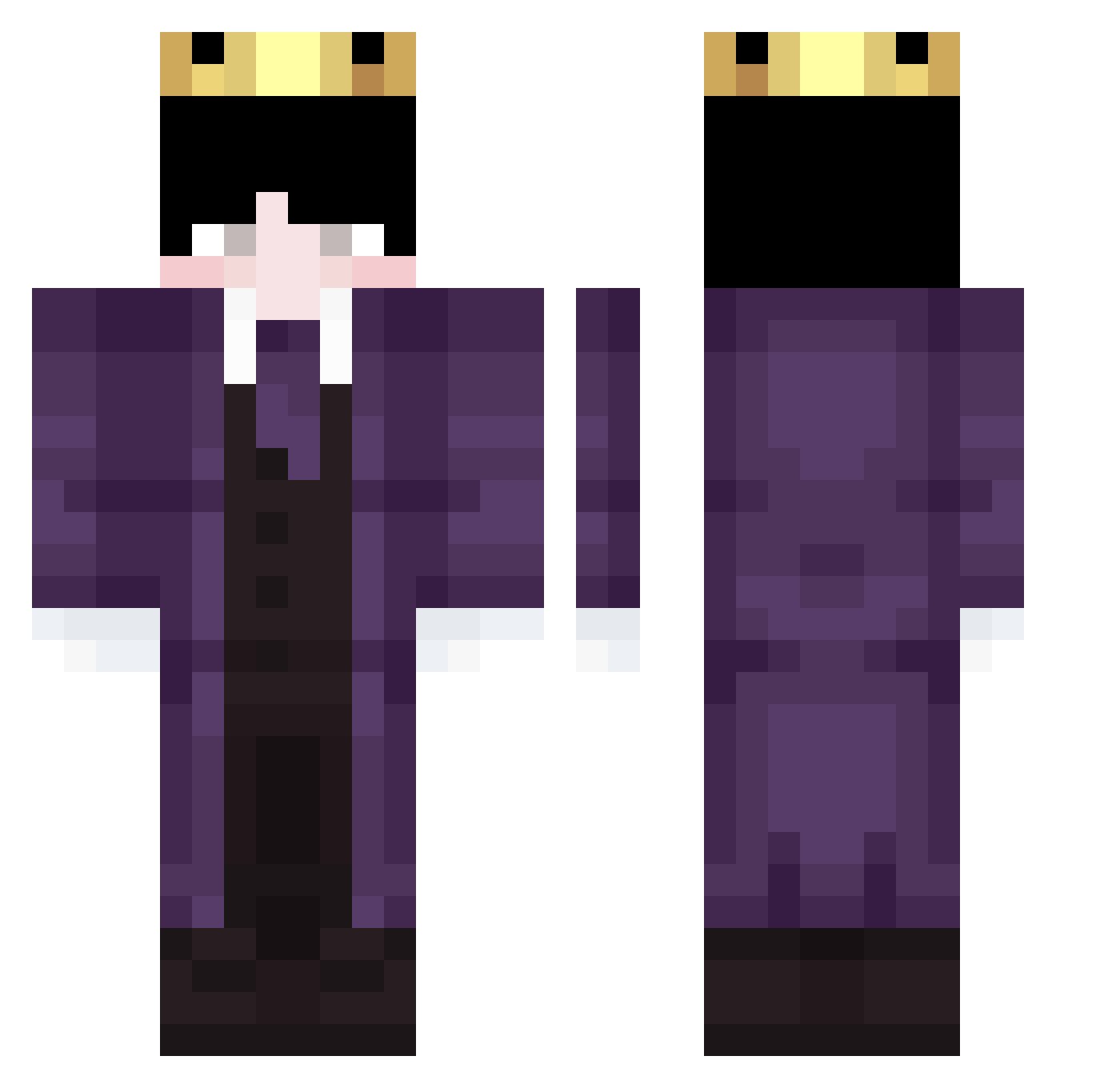 rosser99pushy622 Minecraft skin, front and back view