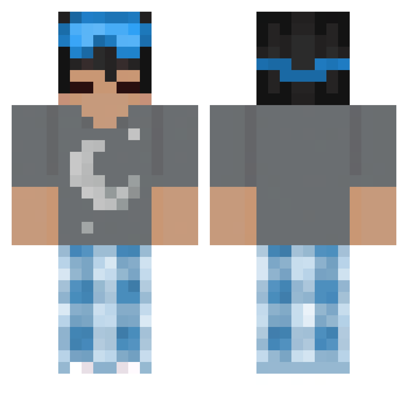 kebab2508 Minecraft skin, front and back view