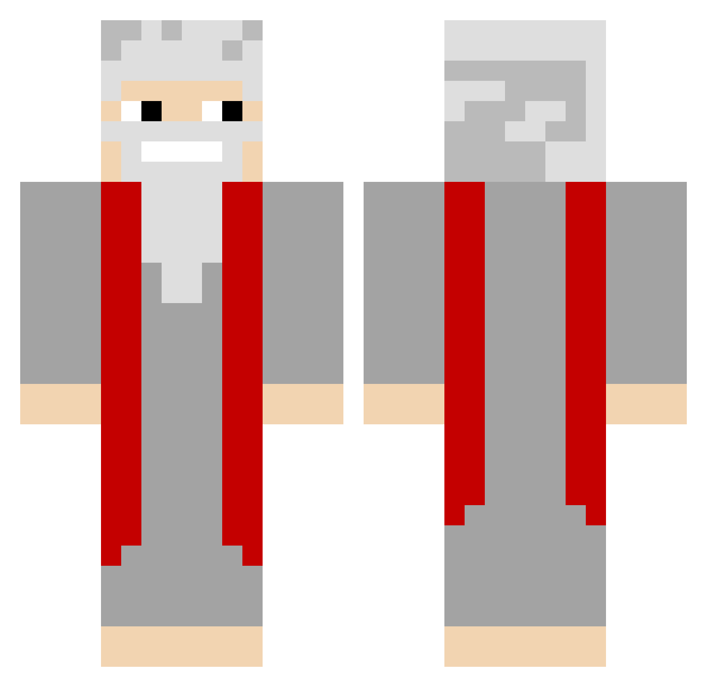 Rafannel Minecraft skin, front and back view