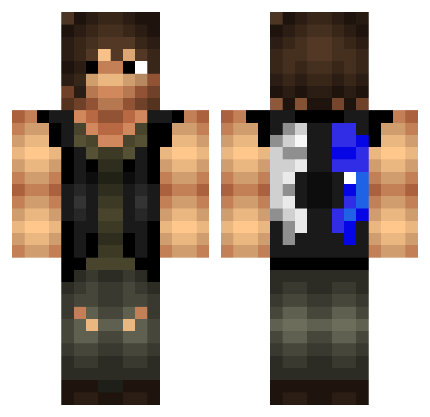 TheMrko Minecraft skin, front and back view