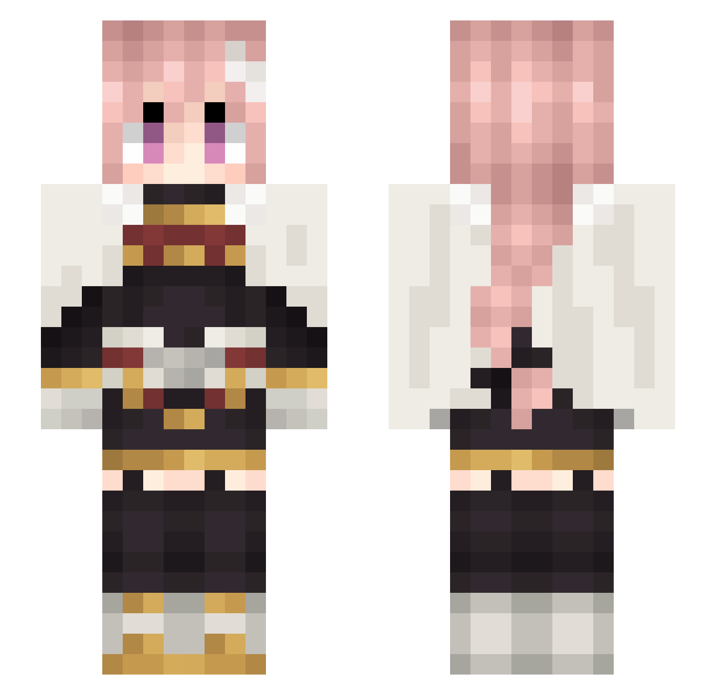 BraveLeeRanawei Minecraft skin, front and back view