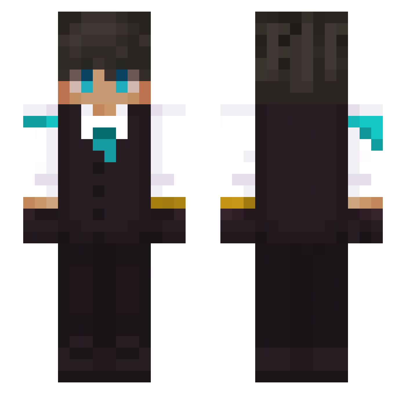stfowekk Minecraft skin, front and back view