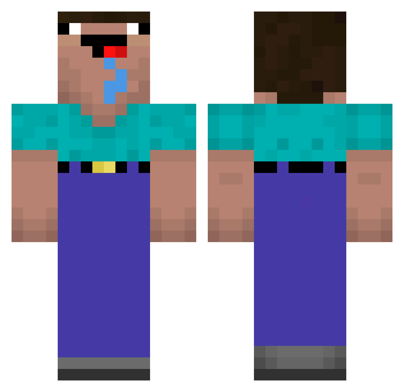 SGTHarvey Minecraft skin, front and back view