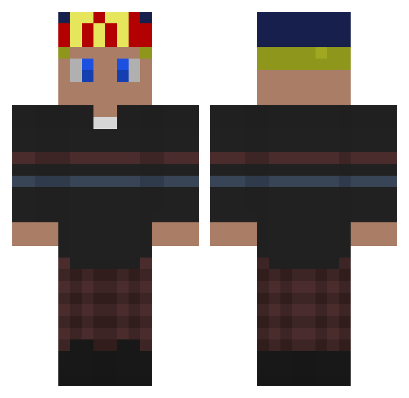 Svenlth Minecraft skin, front and back view