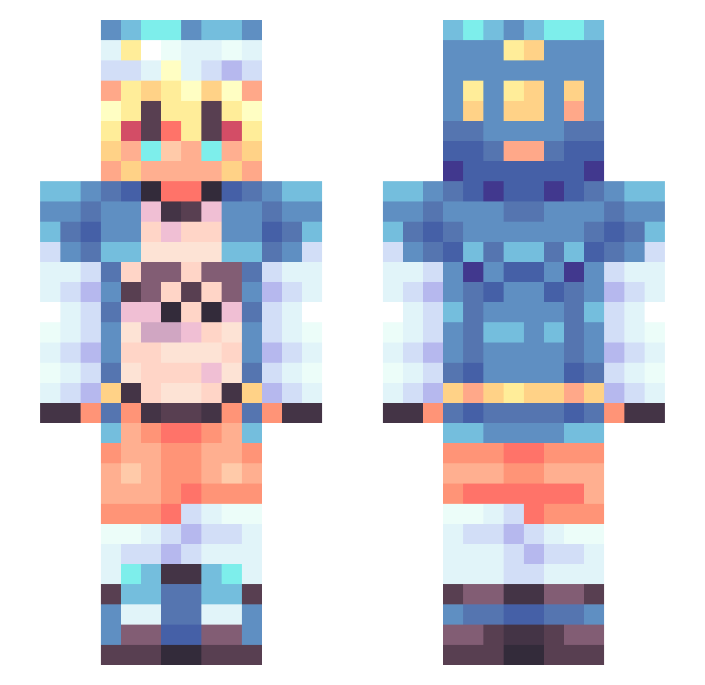 booette_ Minecraft skin, front and back view