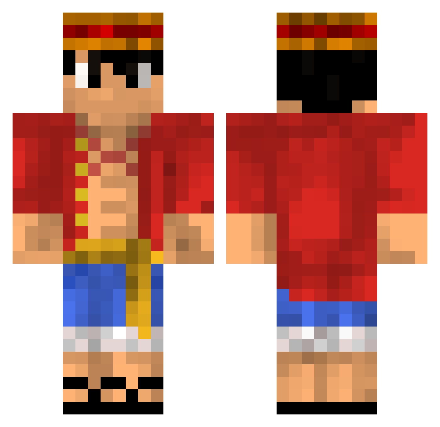 The_goat_Poppy Minecraft skin, front and back view