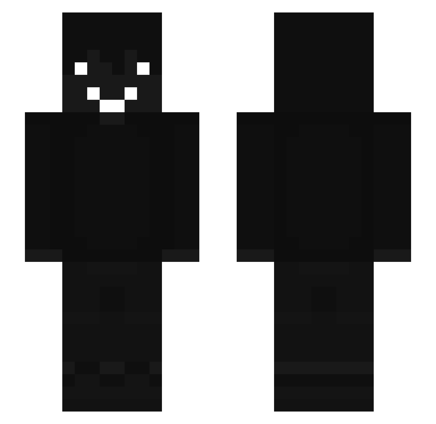 PopeHub Minecraft skin, front and back view