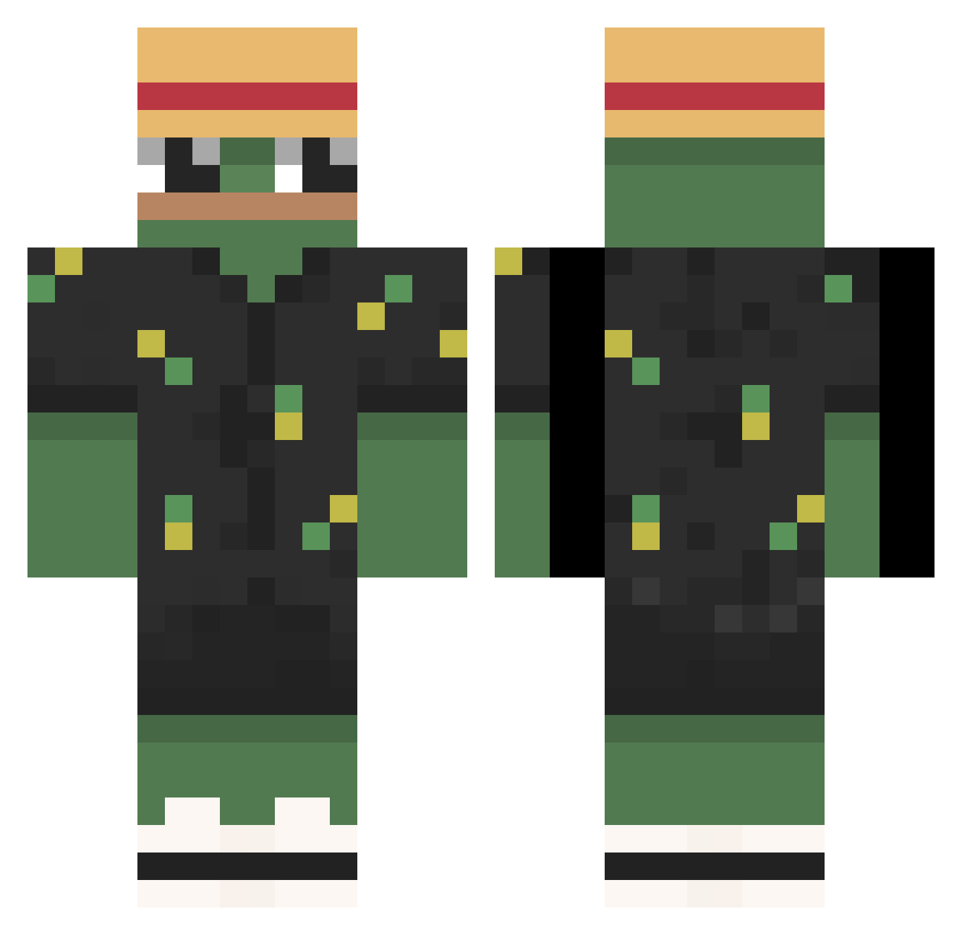 Netto1267 Minecraft skin, front and back view