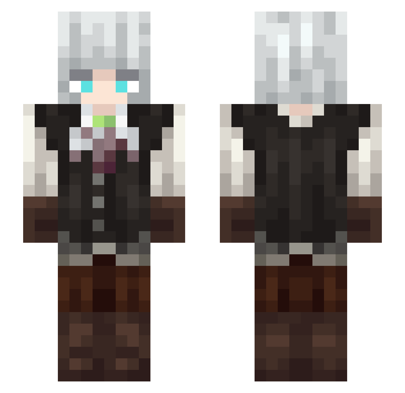SnipeOne_ Minecraft skin, front and back view