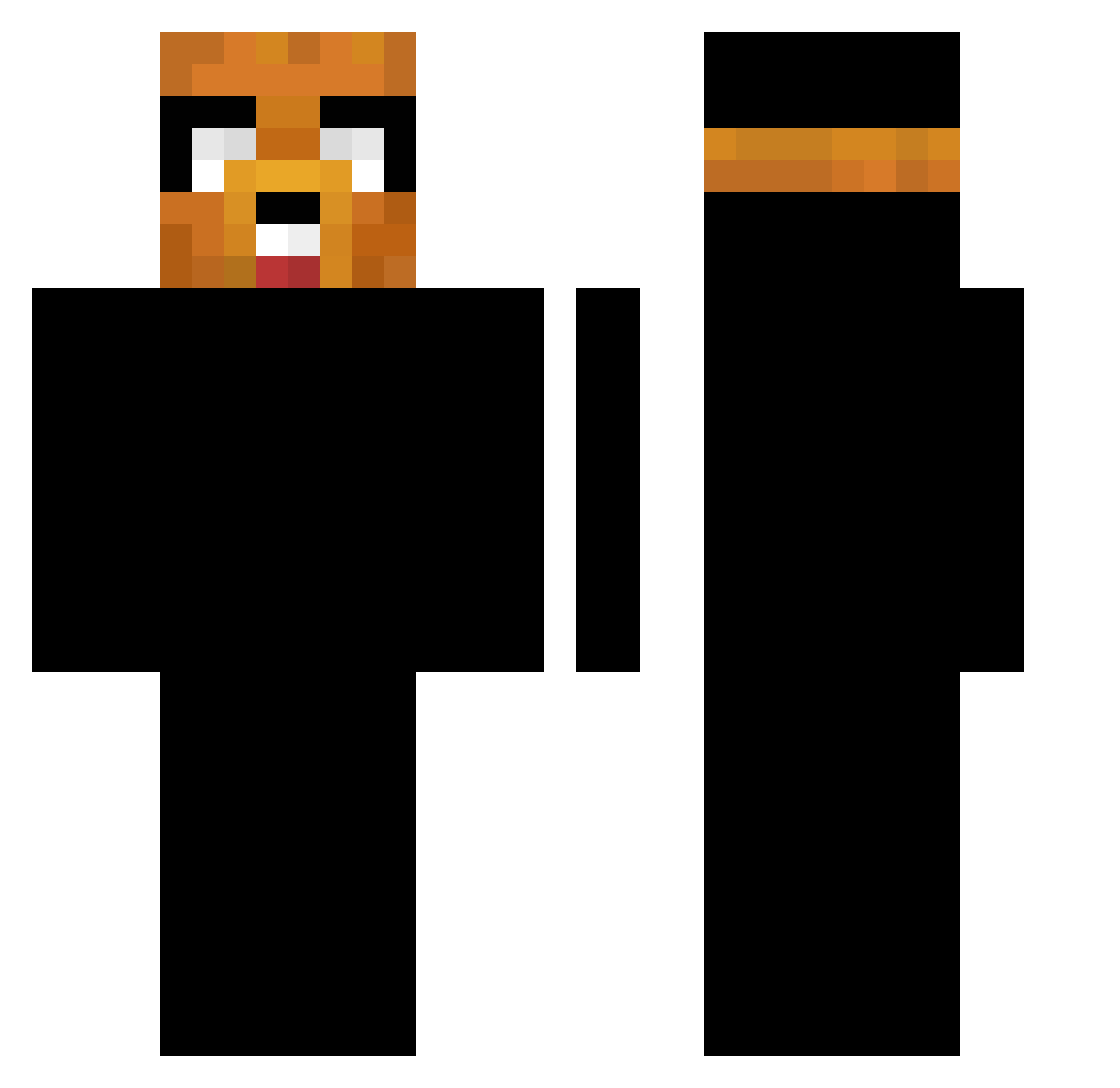 dElIT Minecraft skin, front and back view