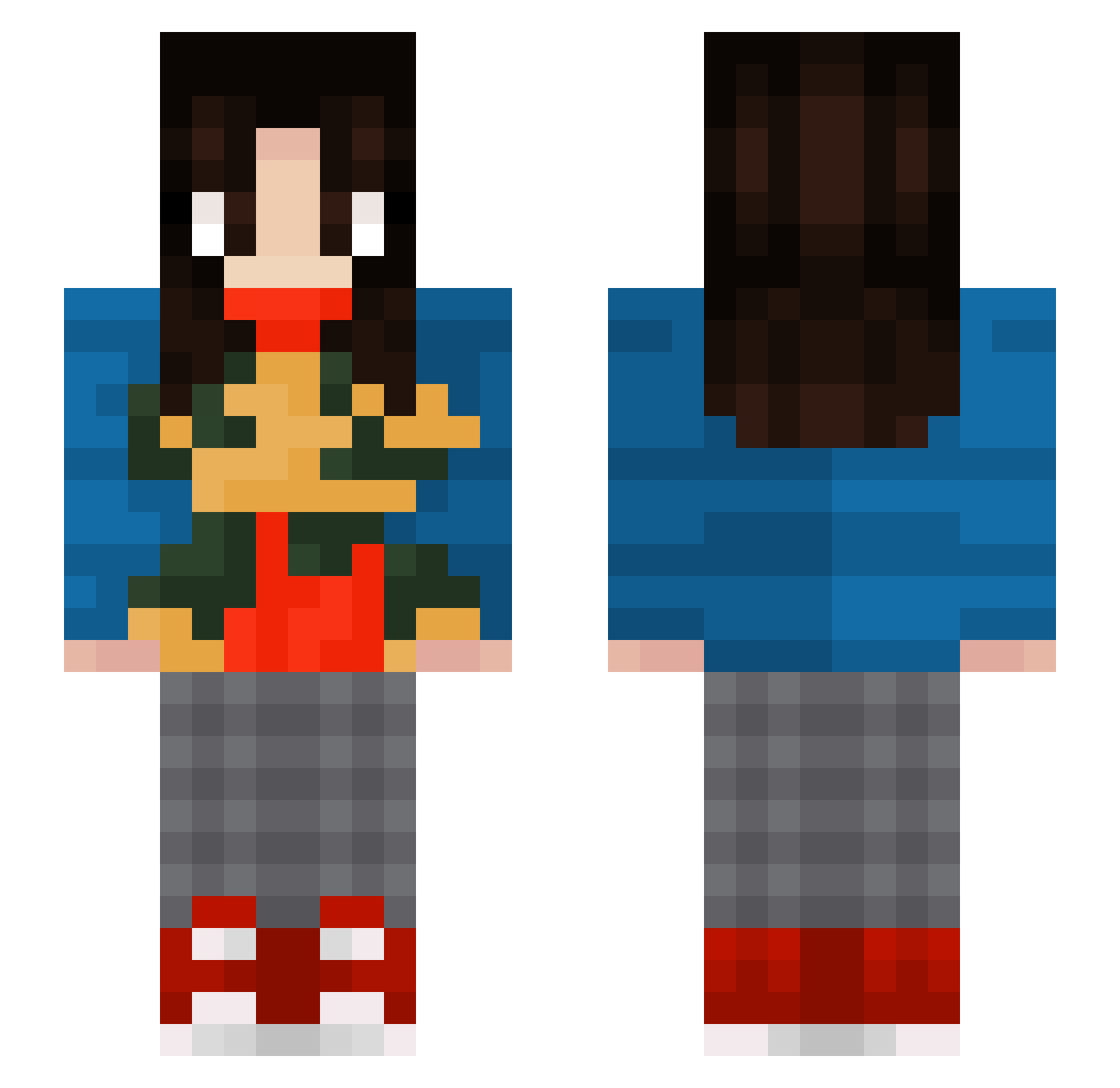 urgirl_anniie Minecraft skin, front and back view