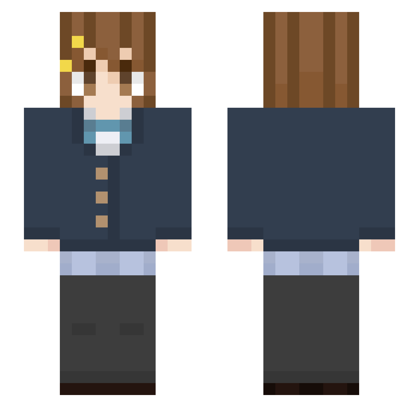kyoeto Minecraft skin, front and back view