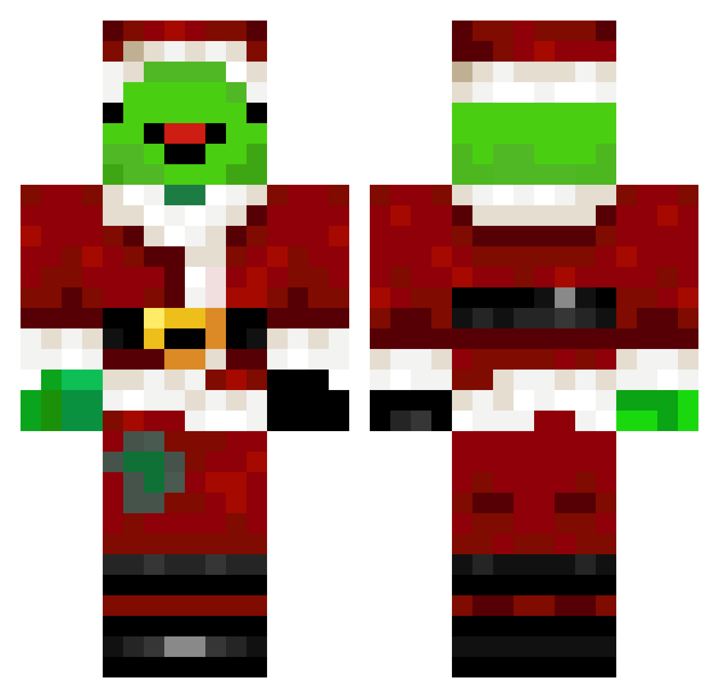 WhatsUrFpsAt Minecraft skin, front and back view