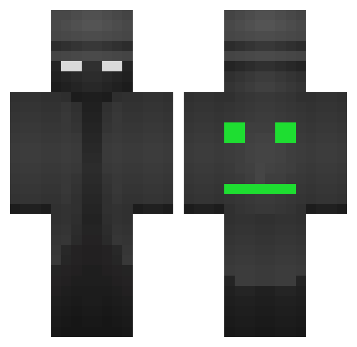 Gertruda Minecraft skin, front and back view