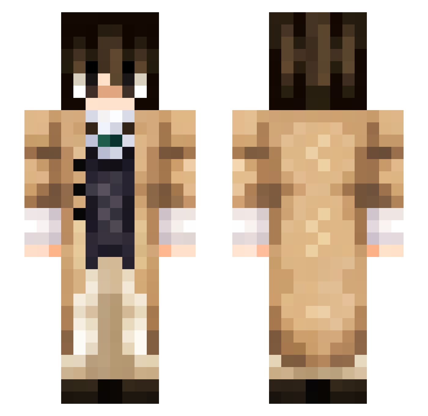 Culottes__ Minecraft skin, front and back view