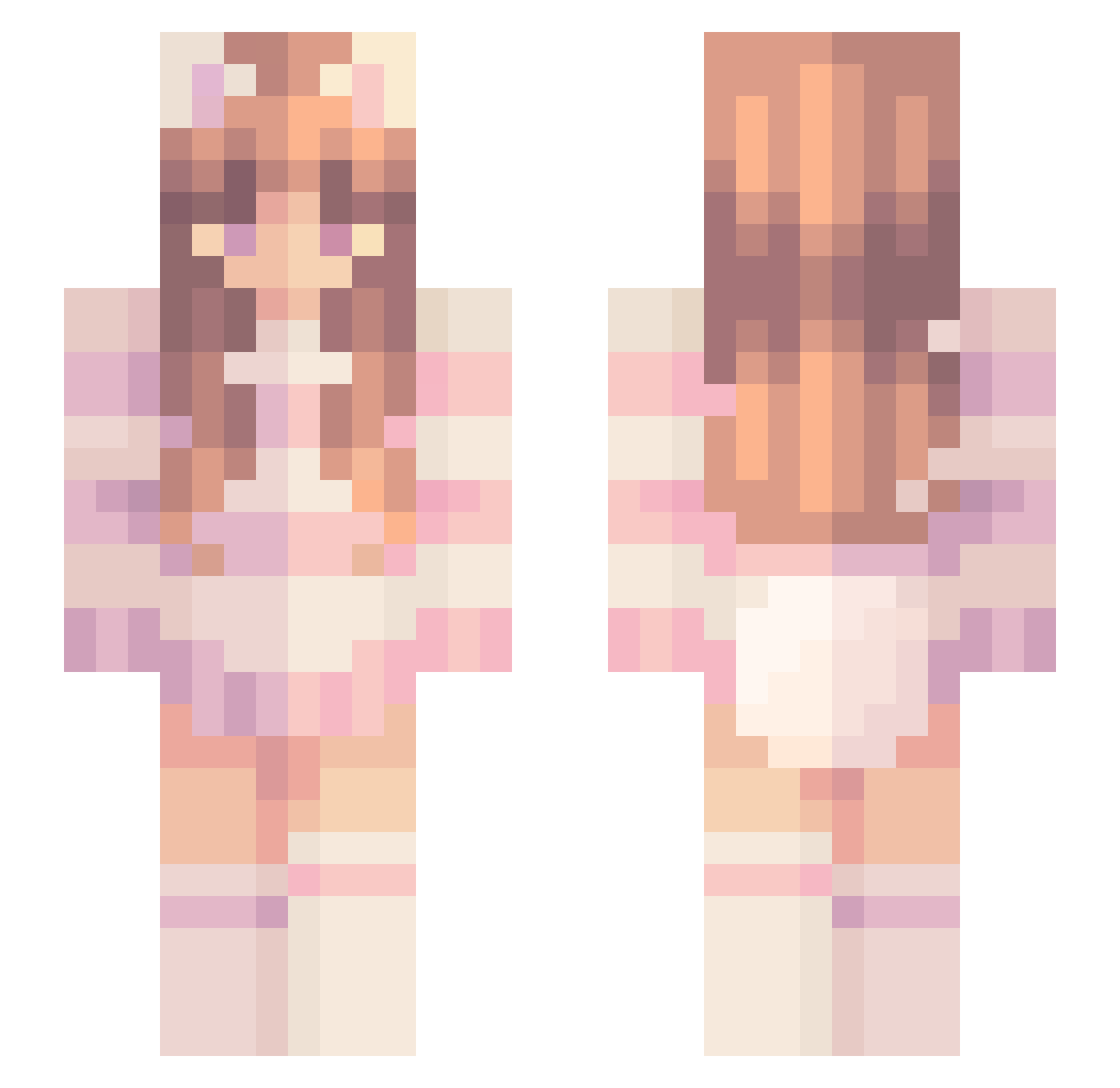 XxROTAVIRUS Minecraft skin, front and back view
