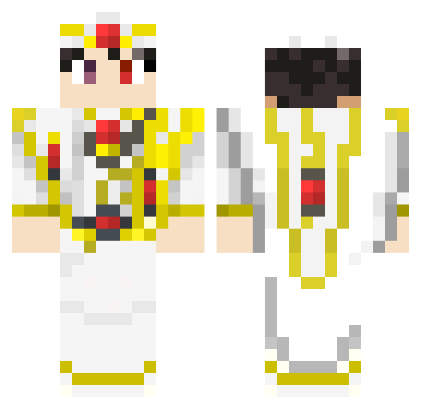 1918w Minecraft skin, front and back view