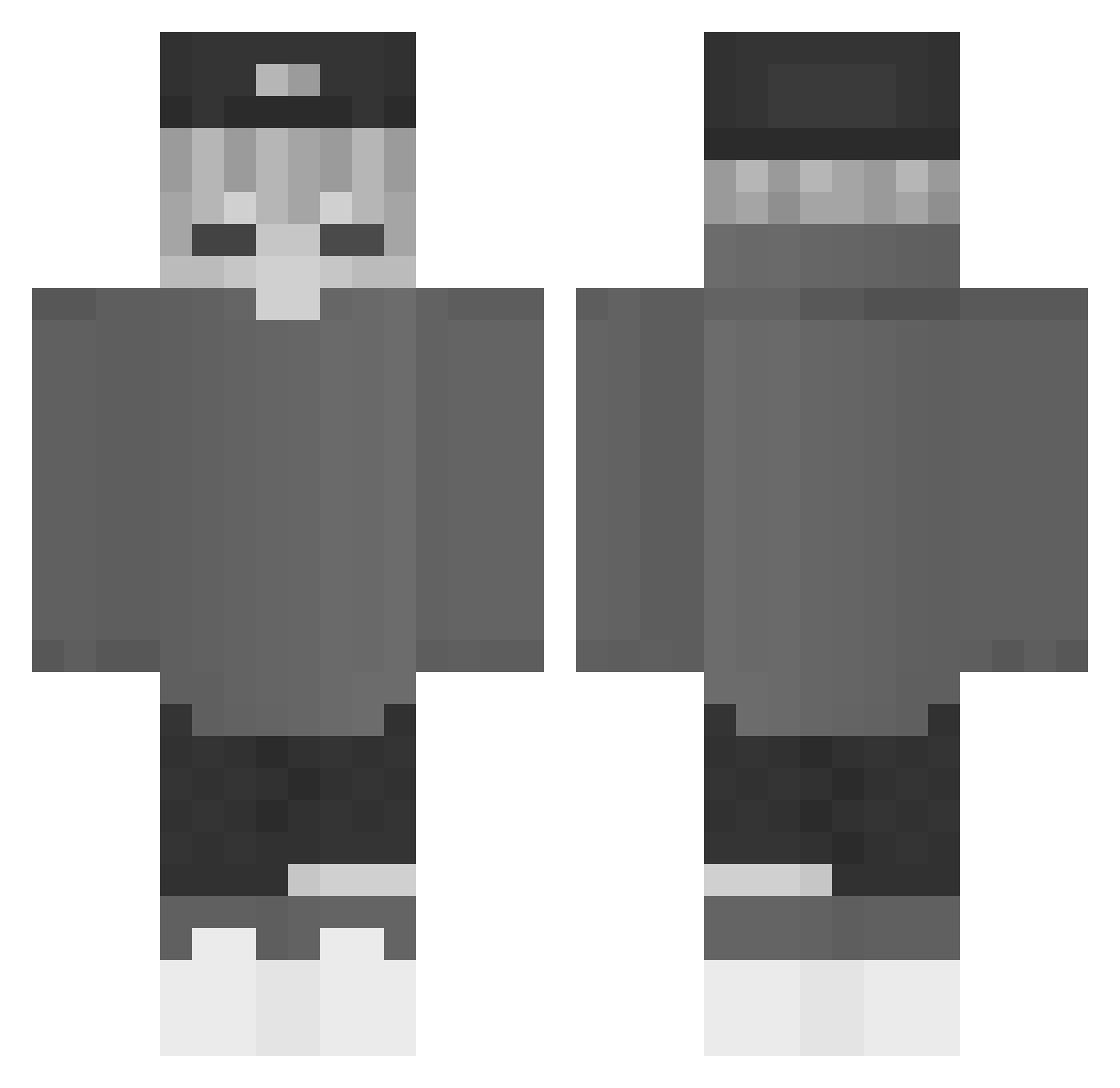 TySuho Minecraft skin, front and back view