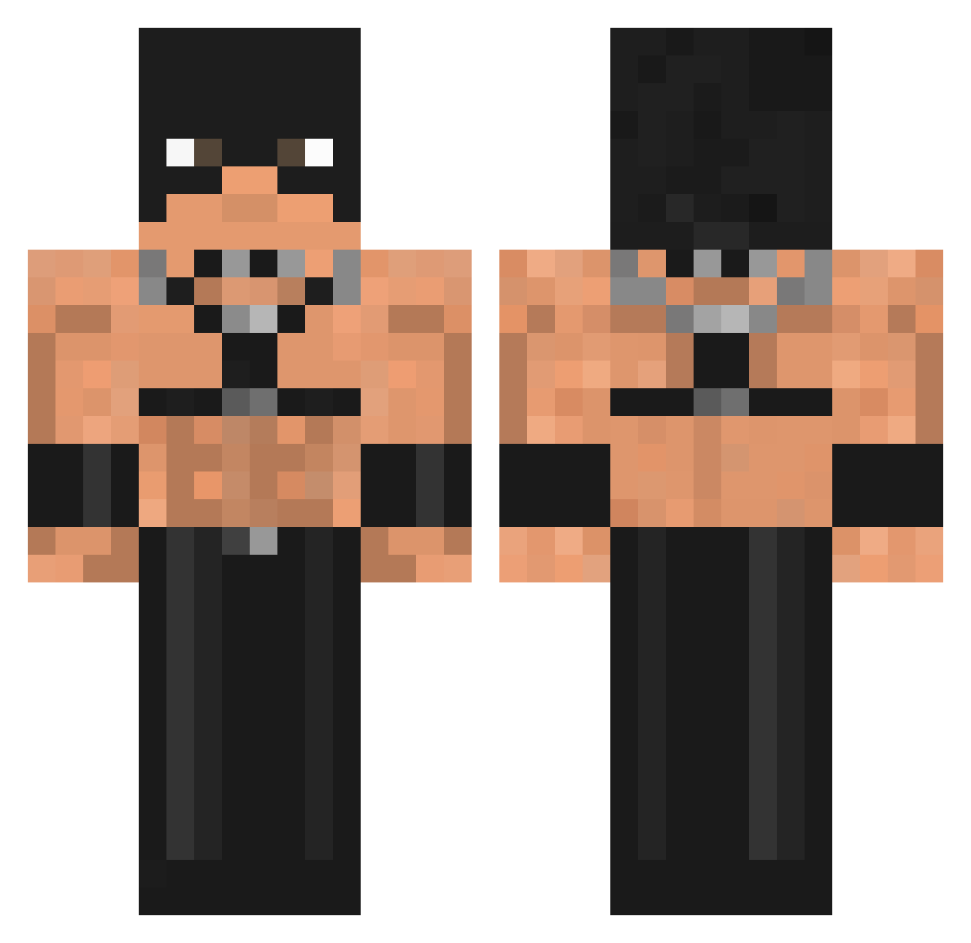 Amlung Minecraft skin, front and back view