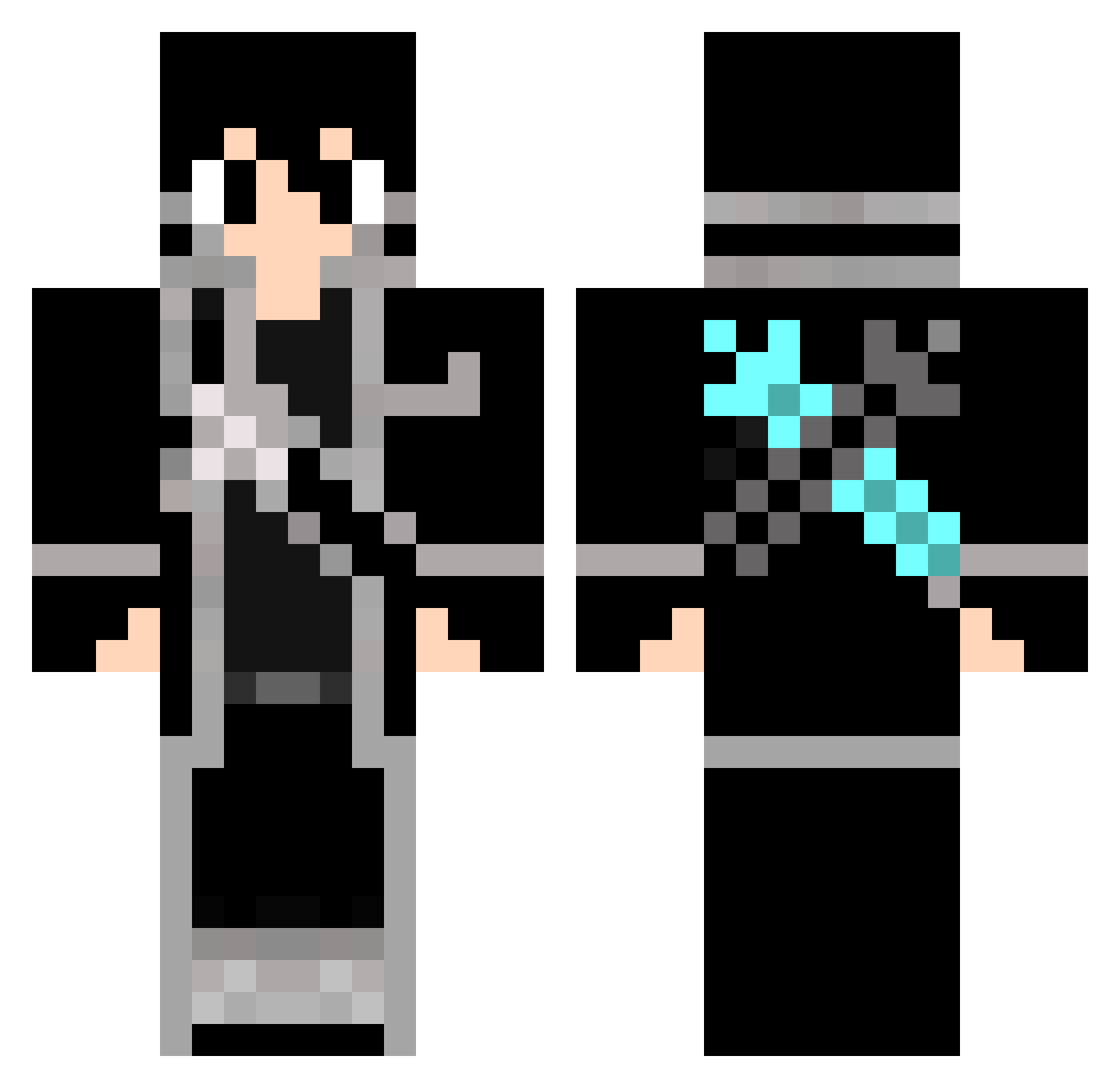 SunnyToToT Minecraft skin, front and back view