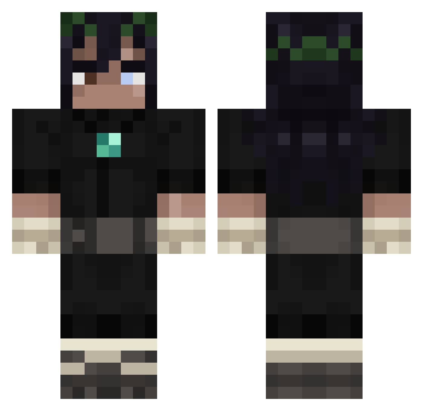 CannibalCain_ Minecraft skin, front and back view