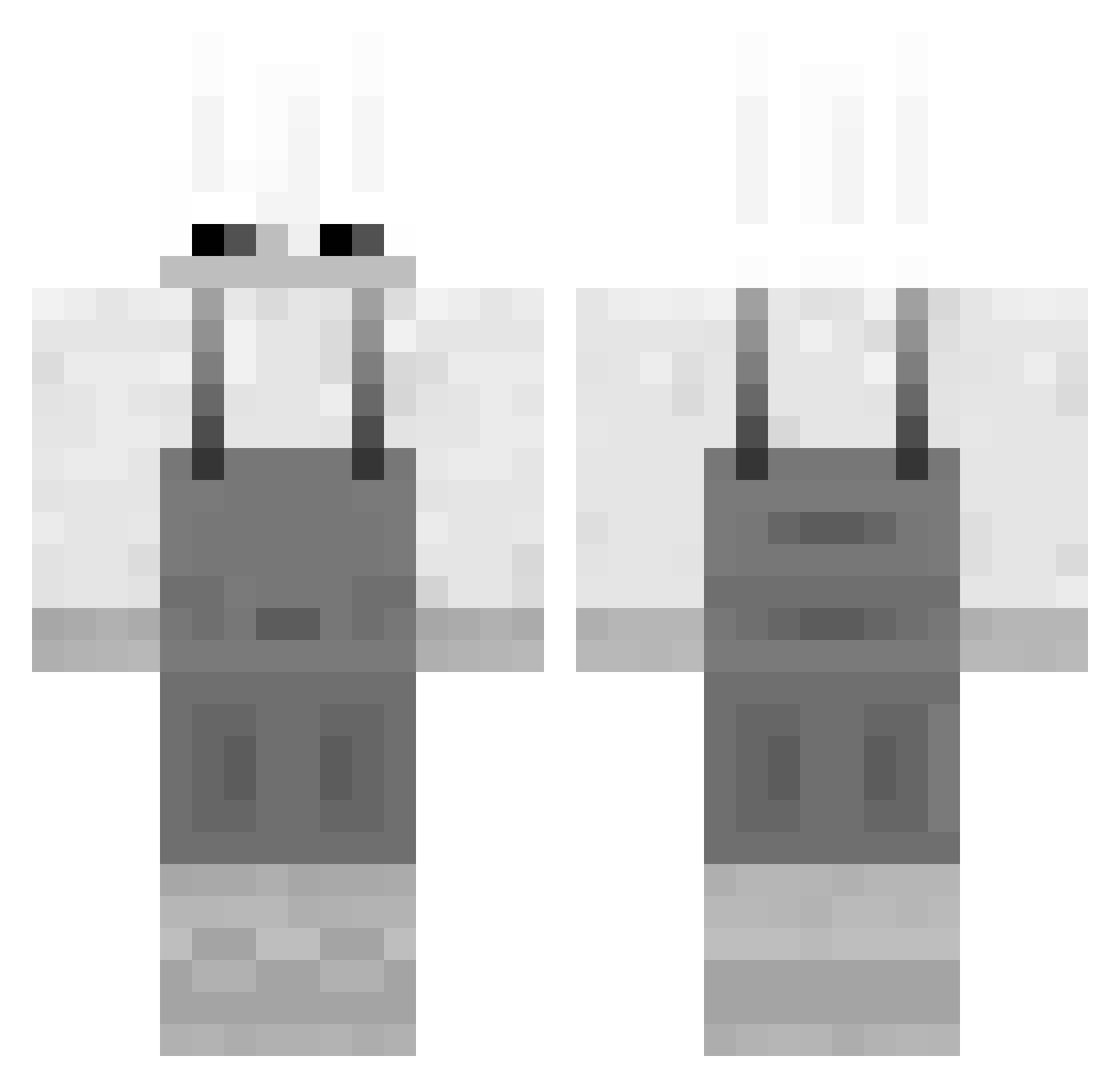 ykBenn Minecraft skin, front and back view