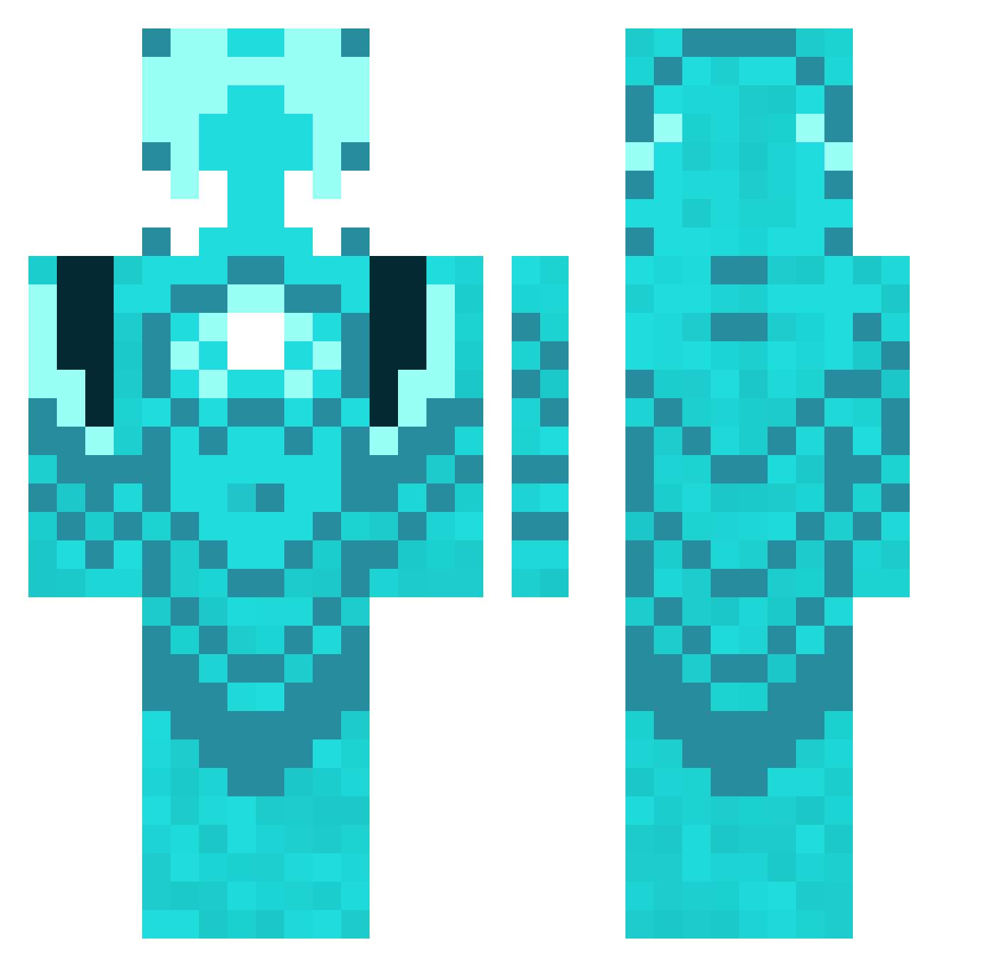 St4rWatch3r Minecraft skin, front and back view