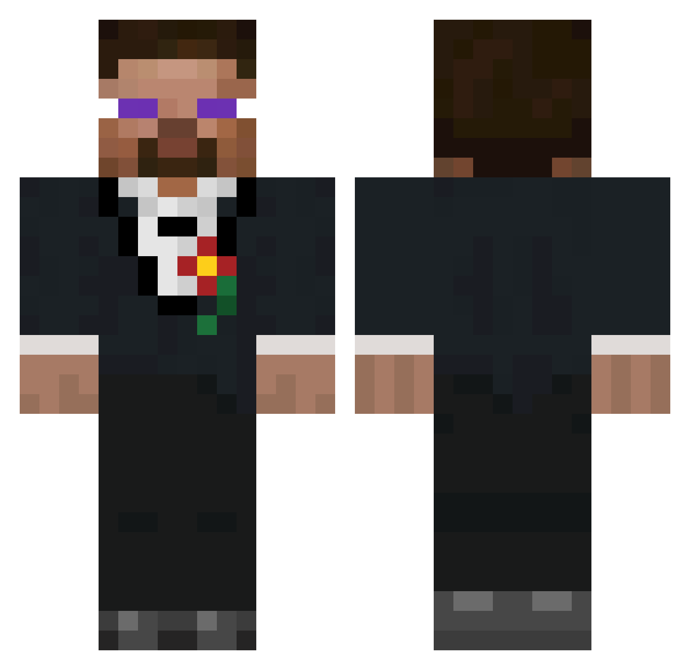 toastboy2013 Minecraft skin, front and back view