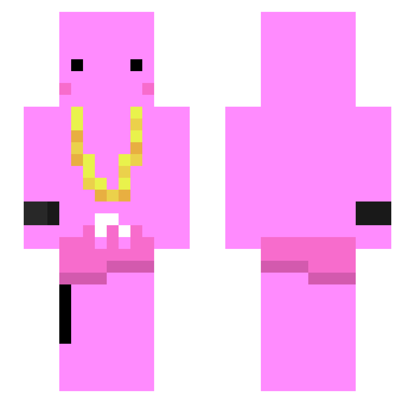 Smeergal Minecraft skin, front and back view