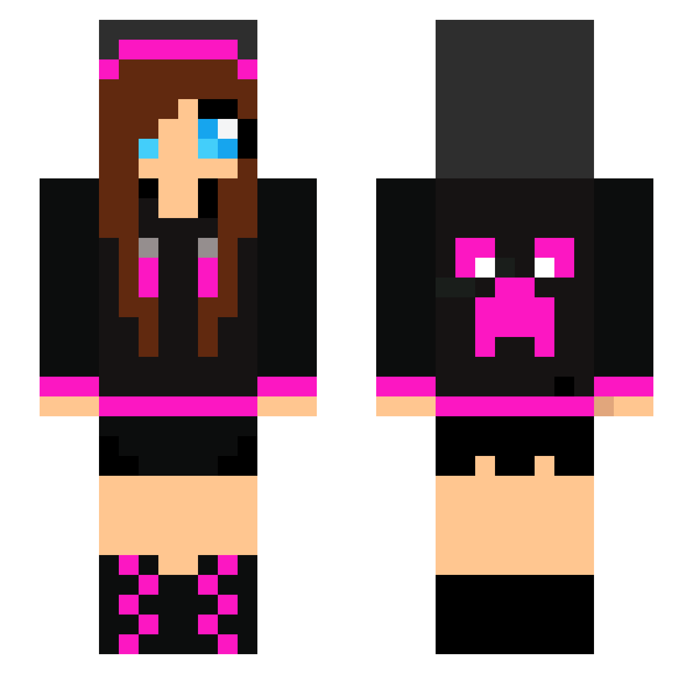 SjimmieSjimSjam Minecraft skin, front and back view