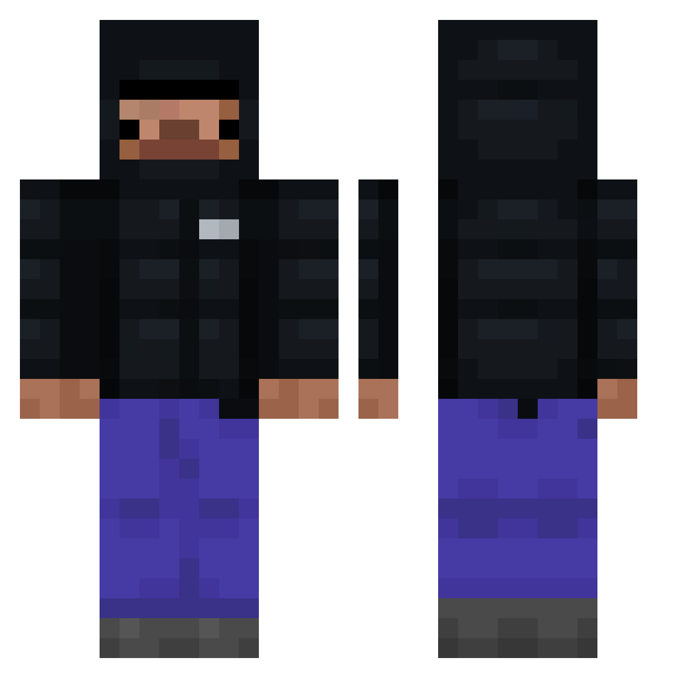 yosef3mk Minecraft skin, front and back view