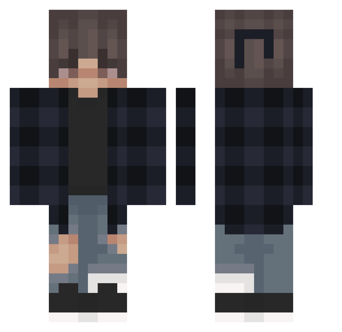 YLC003 Minecraft skin, front and back view