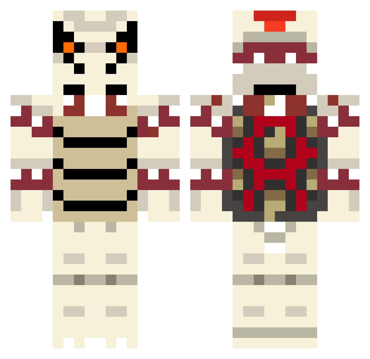 Boriswalsh Minecraft skin, front and back view
