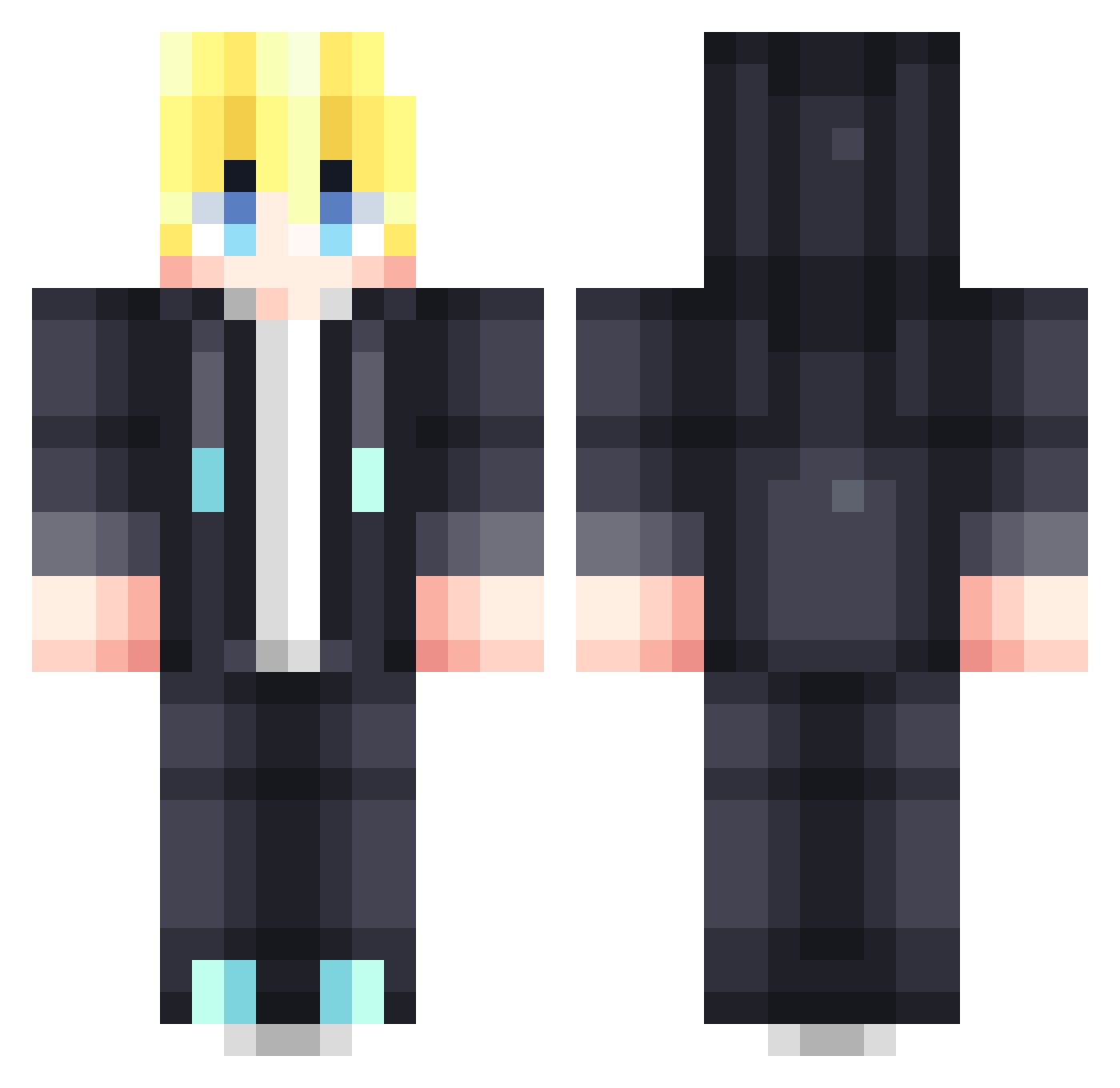 Nydrak_ Minecraft skin, front and back view