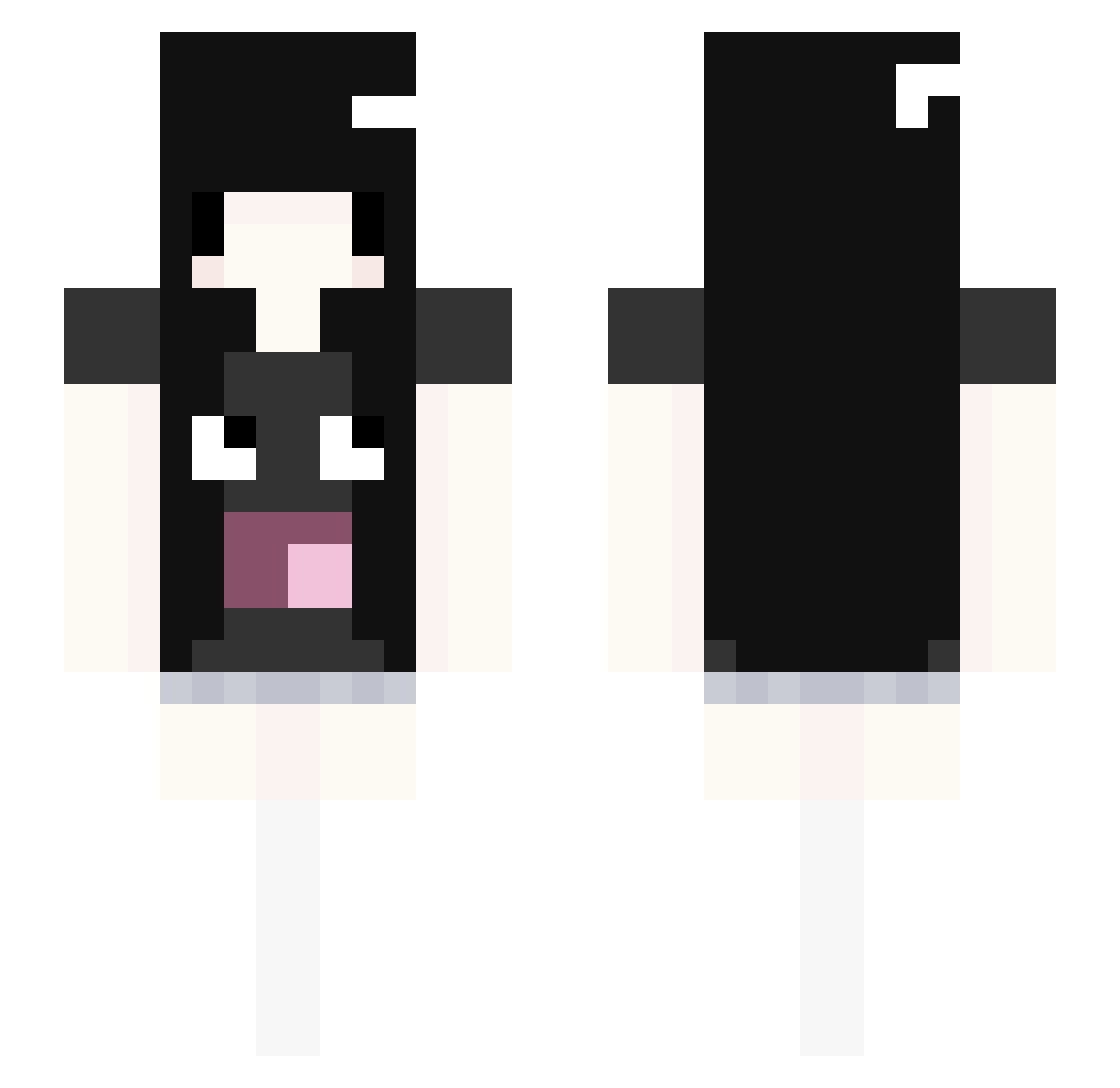 cymbalset Minecraft skin, front and back view
