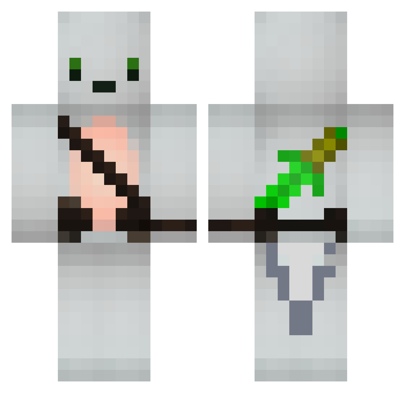 mini_market Minecraft skin, front and back view