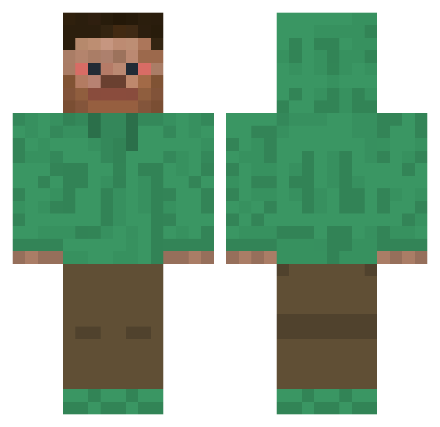 SccoutMC Minecraft skin, front and back view