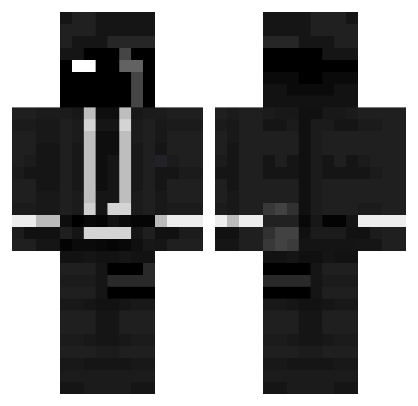 v3rnios Minecraft skin, front and back view