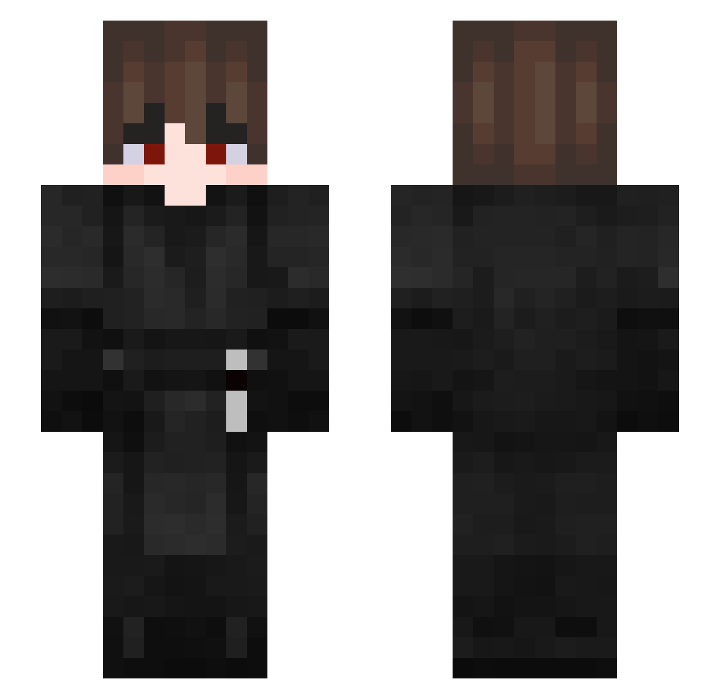 Bitul Minecraft skin, front and back view