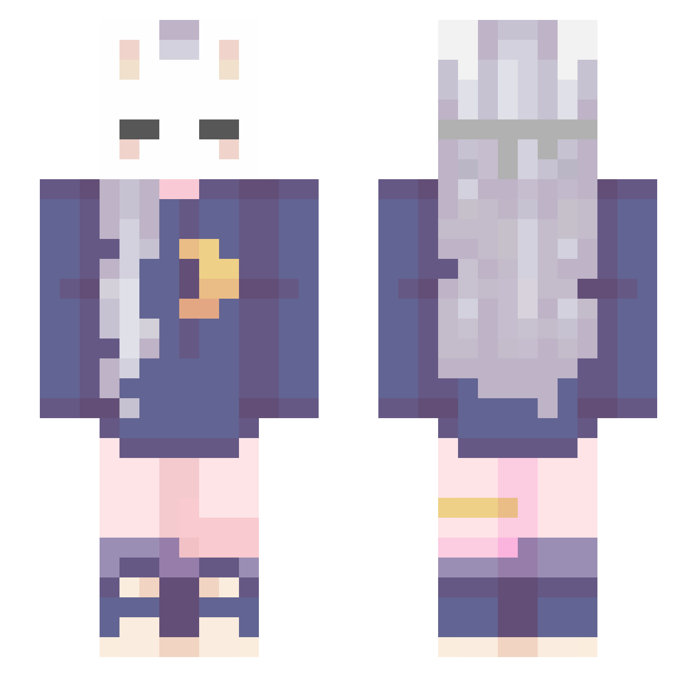 crimsonclanker Minecraft skin, front and back view
