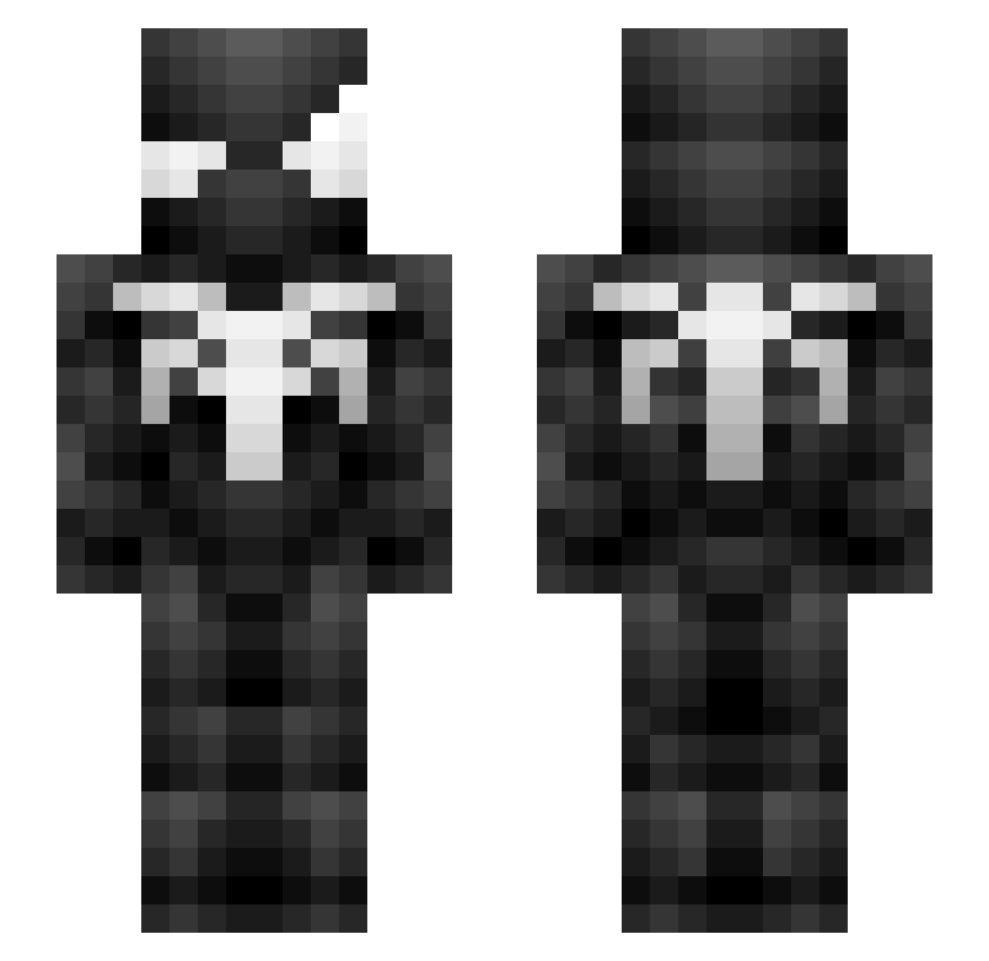 charmmax Minecraft skin, front and back view