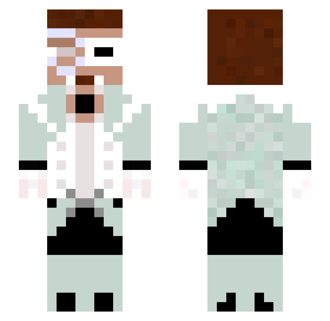 Xorkan_ Minecraft skin, front and back view