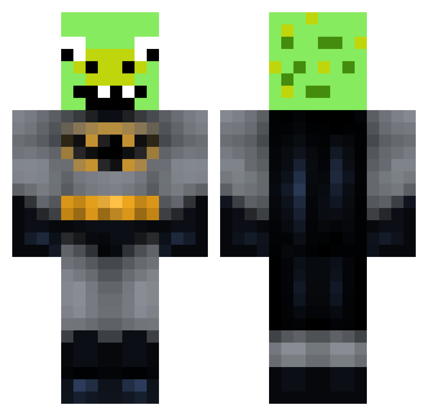 Chessysoap Minecraft skin, front and back view