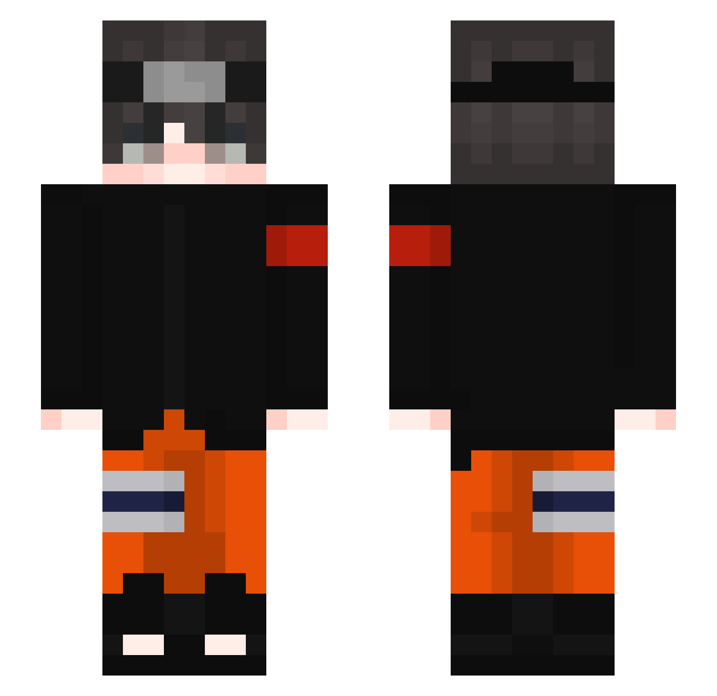 Pdzinho_ Minecraft skin, front and back view