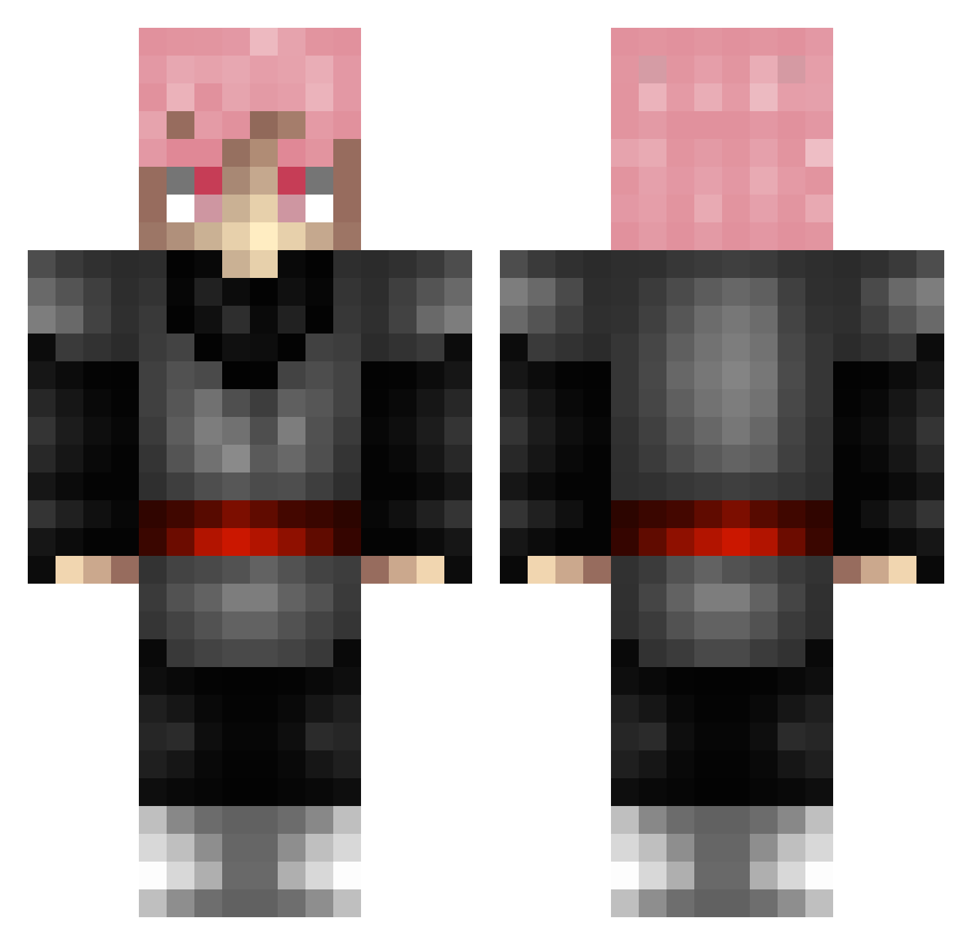 chits Minecraft skin, front and back view