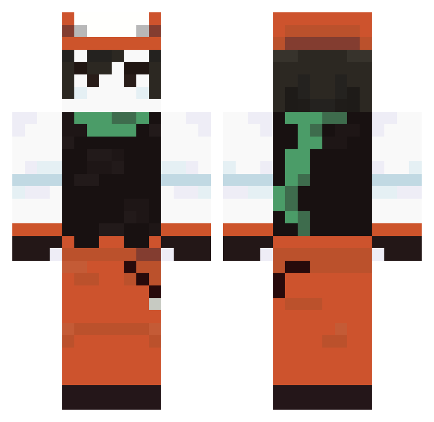 SkibidiRizzler05 Minecraft skin, front and back view