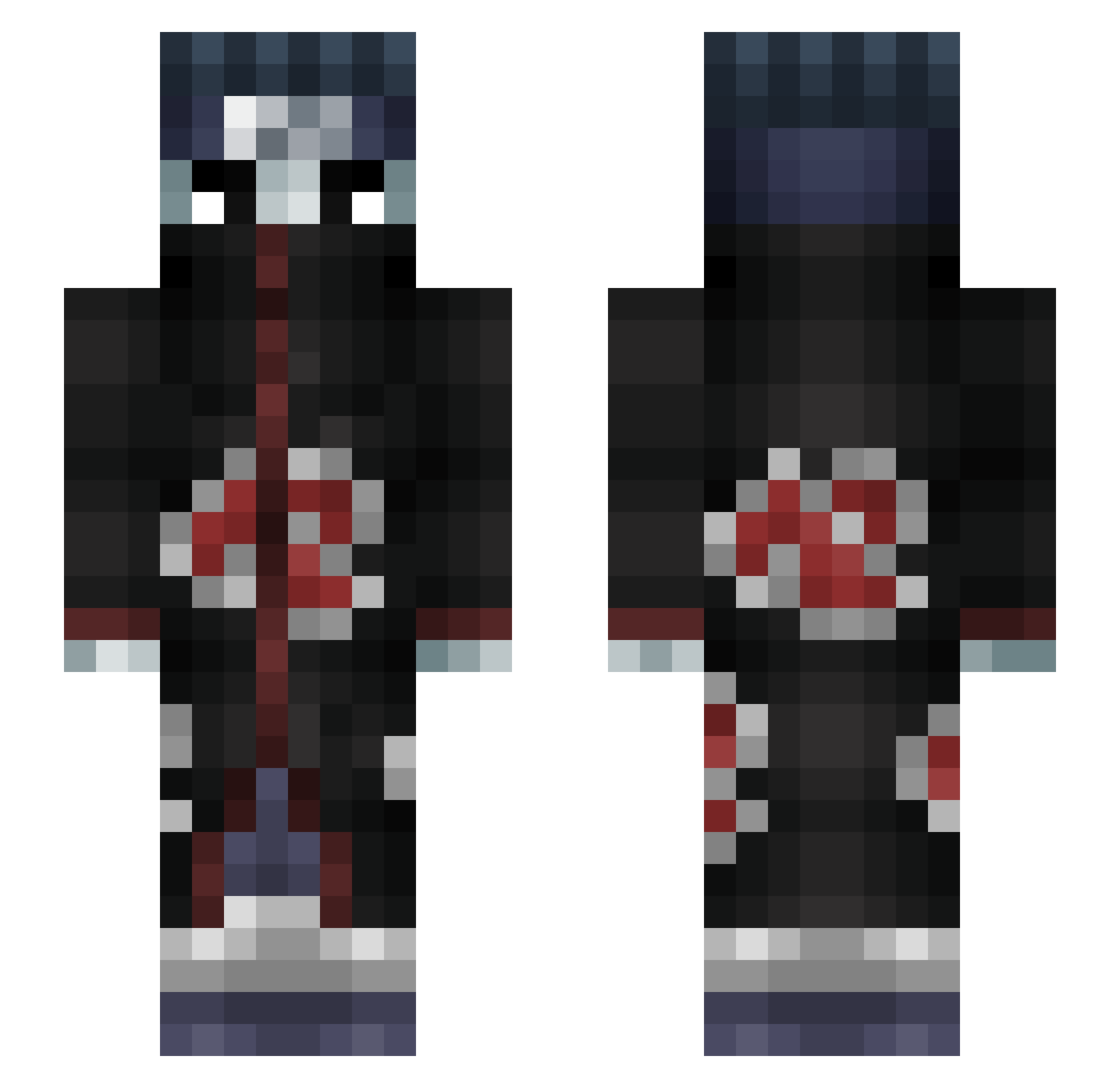 Its_Squilliam Minecraft skin, front and back view