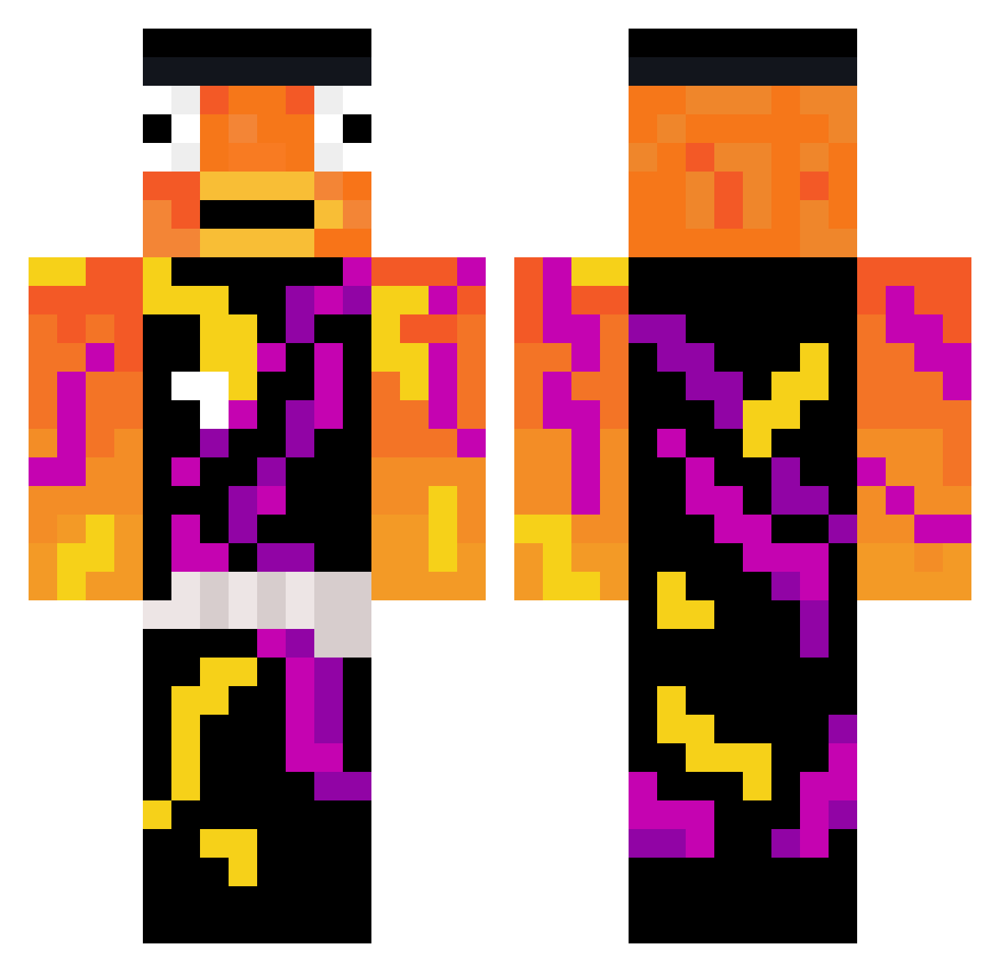 tuska2k Minecraft skin, front and back view